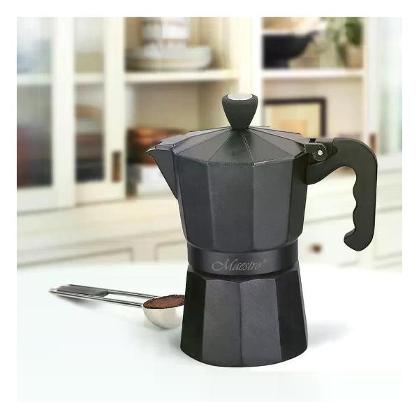Изображение товара Кофеварка гейзерная Maestro Кофеварки Espresso Moka 300мл черная