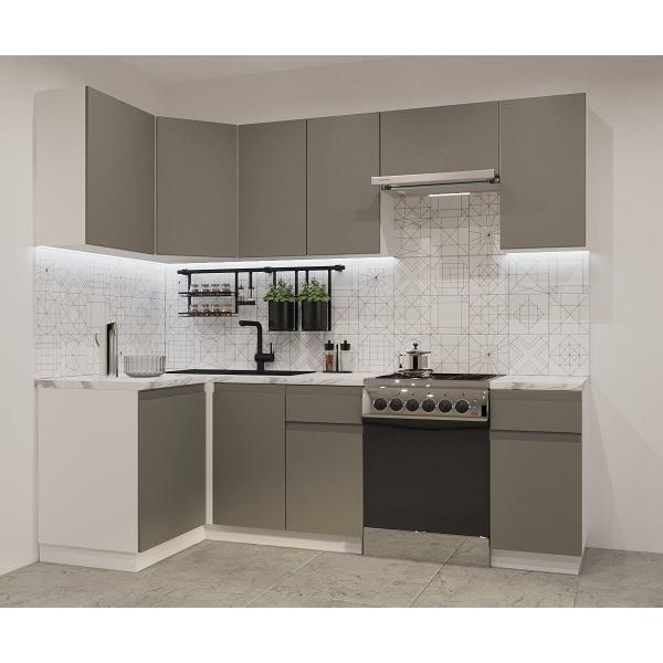 Изображение товара Кухня модульная Кухни РМ КГ Лайн Обсидиан, 1200х2400 мм