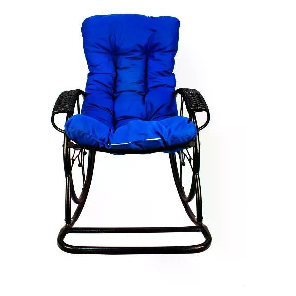 Изображение товара Кресло M-Group Кресло-качалка ЛЮКС черное, синяя