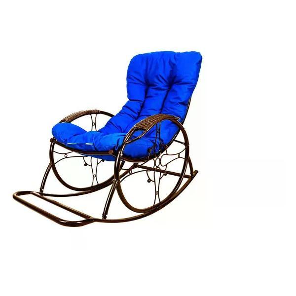Изображение товара Кресло M-Group Кресло-качалка ЛЮКС коричневое, синяя