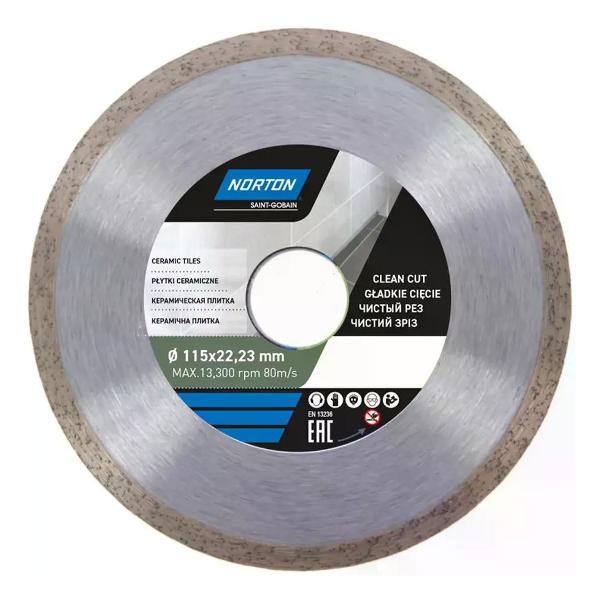 Изображение товара Круг алмазный Norton Диск алмазный по керамике сплошной 115x22.2x1.8 мм
