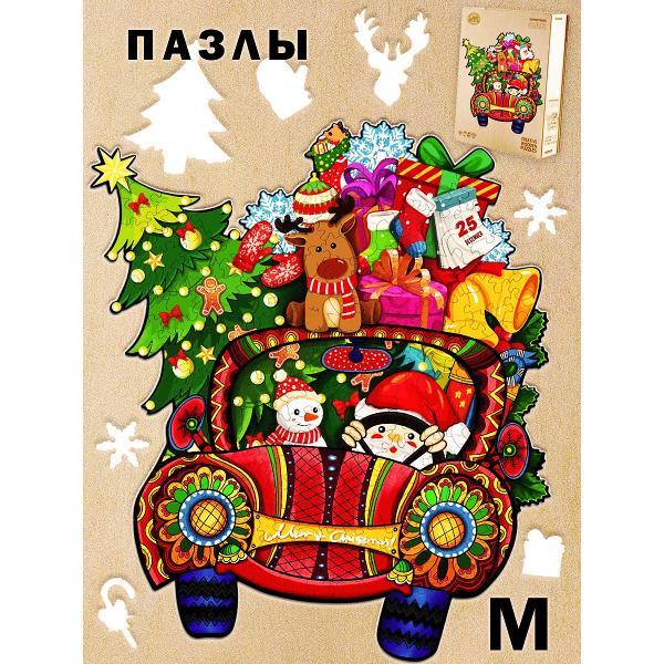 Изображение товара Пазл Woodbests 6506-WP Новогодняя Машина M