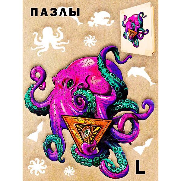 Изображение товара Пазл Woodbests 6237-WP Фиолетовый Осьминог L