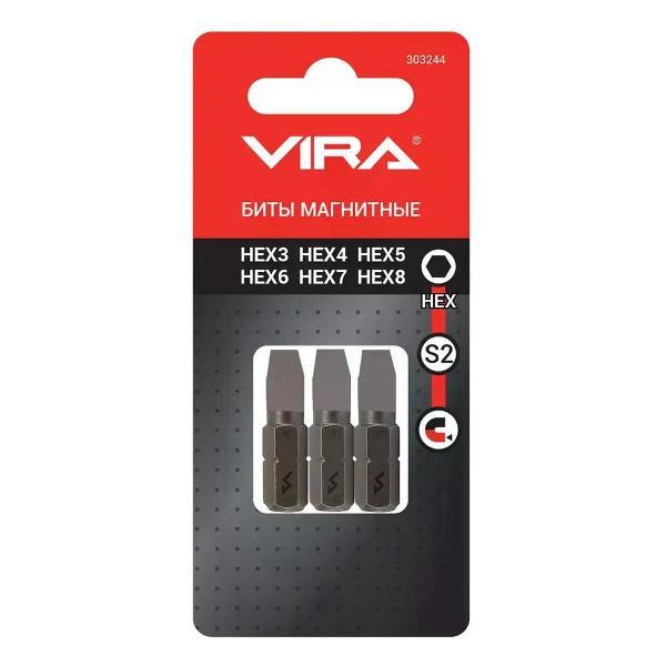 Изображение товара Шуруповерт VIRA Набор бит магнитных 303244, 6 шт.