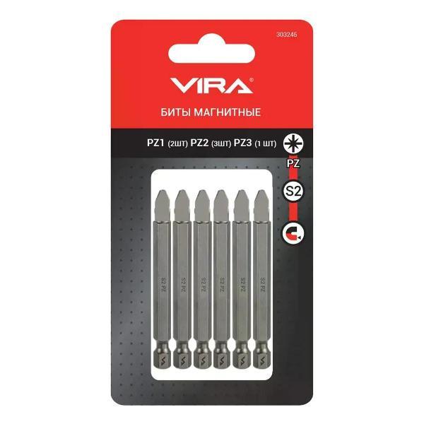 Изображение товара Шуруповерт VIRA Набор бит магнитных 303245, 6 шт.