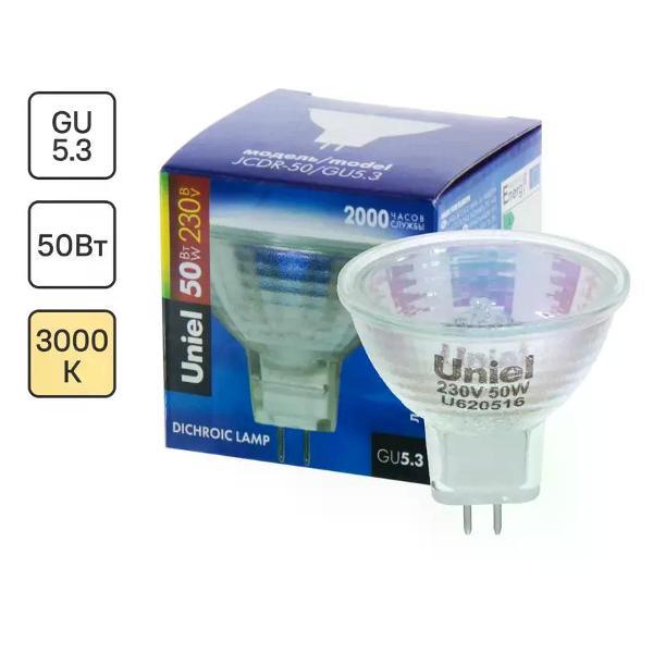 Изображение товара Умная лампочка Uniel Лампа галогенная GU5.3 50 Вт свет тёплый белый