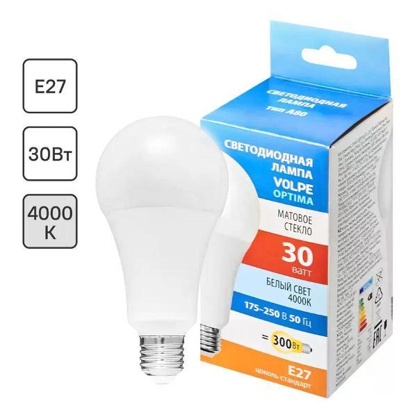 Изображение товара Умная лампочка Volpe Лампа светодиодная E27 30 Вт груша 3000 лм белый свет
