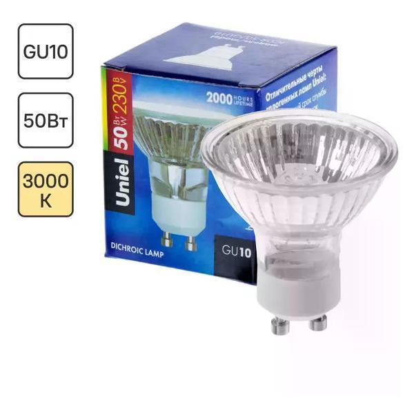 Изображение товара Умная лампочка Uniel Лампа галогенная GU10 50 Вт свет тёплый белый