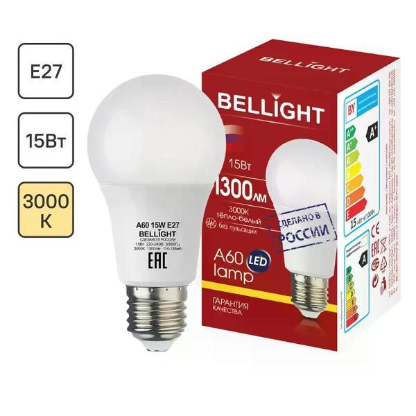 Изображение товара Умная лампочка BELLIGHT Лампа светодиодная E27 15 Вт груша 1300 лм теплый белый свет