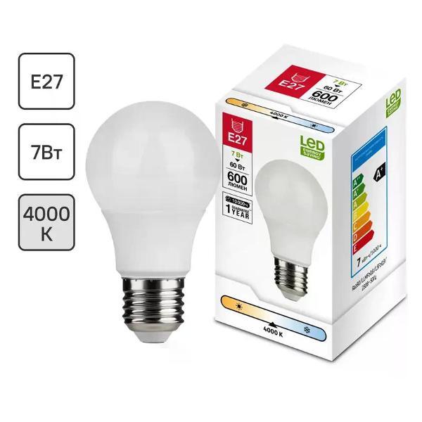 Изображение товара Умная лампочка нет бренда Лампа светодиодная E27 7 Вт груша 600 лм белый свет