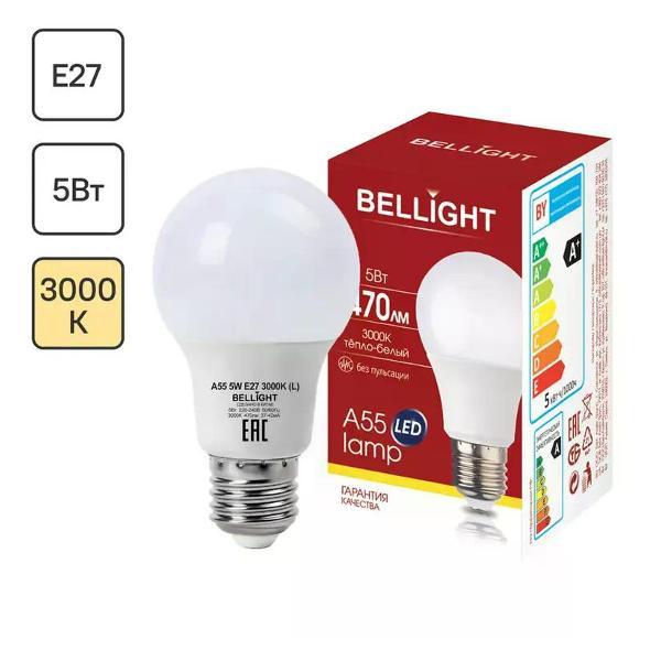 Изображение товара Умная лампочка BELLIGHT Лампа светодиодная E27 5 Вт груша 470 лм теплый белый свет