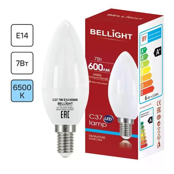 Изображение товара Умная лампочка BELLIGHT Лампа светодиодная E14 7 Вт свеча 600 лм холодный белый свет