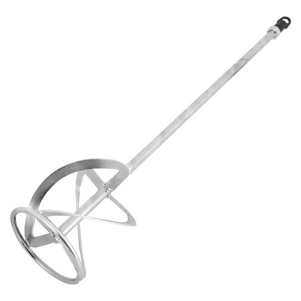 Изображение товара Венчик для строительных миксеров нет бренда Насадка-миксер для клея M14 120x600 мм, оцинкованная сталь