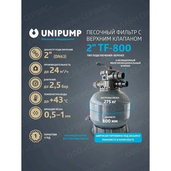 Изображение товара Насос для надувного бассейна UNIPUMP sand-filter-TF800