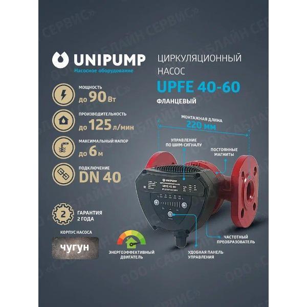 Изображение товара Насос поверхностный UNIPUMP Насос циркуляц. (отопл.) UPFE - насосы UPFE_красный_черный
