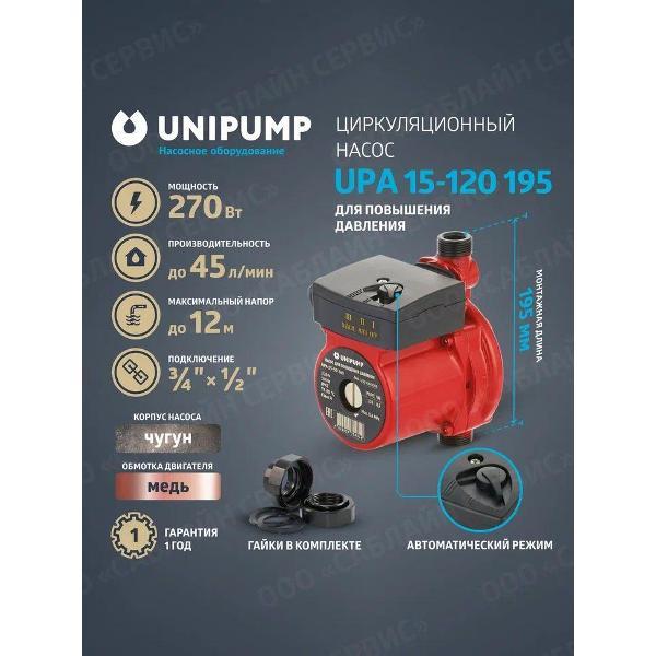 Изображение товара Насос поверхностный UNIPUMP Насос циркуляц. (для пов. давления) UPА - насосы UPA_28_9