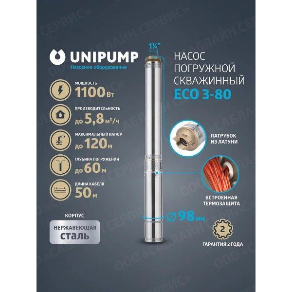 Изображение товара Насос погружной UNIPUMP 4"ECO_ 3_105