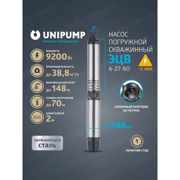 Изображение товара Насос погружной UNIPUMP Насос ЭЦВ 6/6.1_118