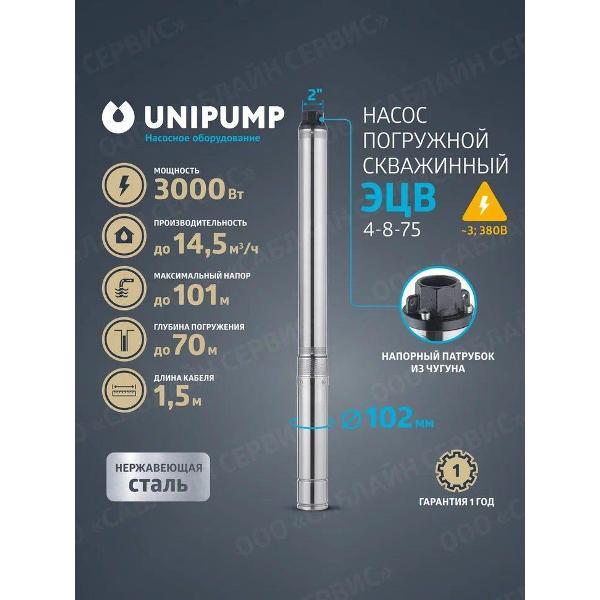Изображение товара Насос погружной UNIPUMP Насос ЭЦВ 4/4.1_101