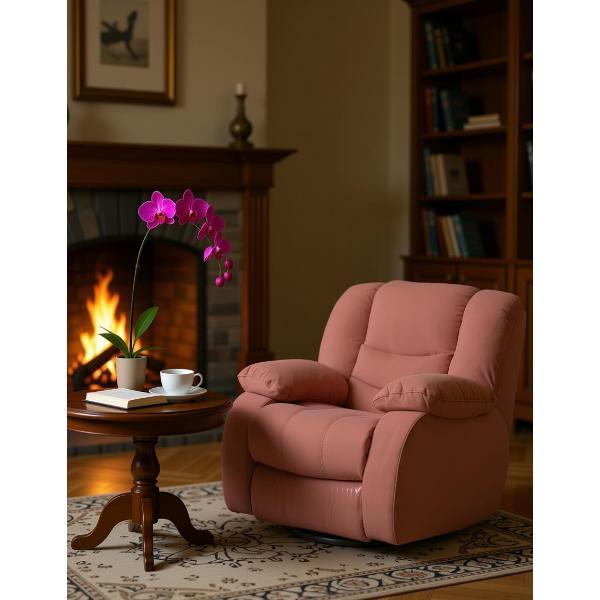 Изображение товара Кресло компьютерное Мебелиста Кресло реклайнер механическое Меларен, геймерское, велюр, розовый