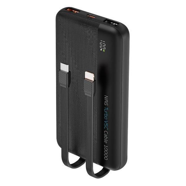 Изображение товара Внешний аккумулятор Deppa NRG Turbo V5C Cable 10000 мА-ч черный (33715)