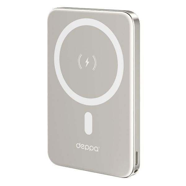 Изображение товара Внешний аккумулятор MagSafe Deppa NRG MagSafe 5000 мА-ч золотистый (33717) Изображение товара Внешний аккумулятор MagSafe Deppa NRG MagSafe 5000 мА-ч золотистый (33717)