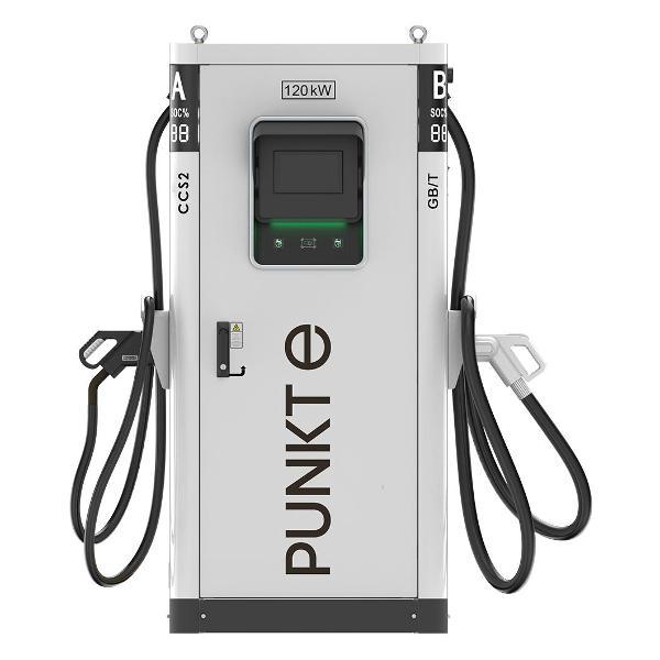 Изображение товара Зарядная станция для электромобиля PUNKT E Напольная 120 кВт CCS2 - GB/T белая Изображение товара Зарядная станция для электромобиля PUNKT E Напольная 120 кВт CCS2 - GB/T белая