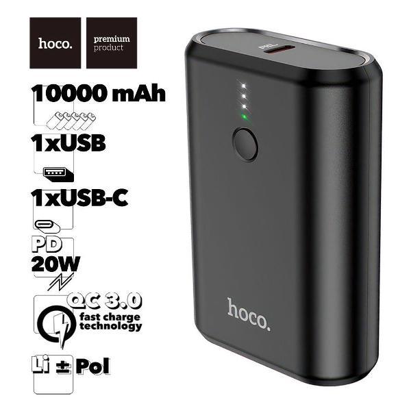 Изображение товара Портативный аккумулятор Hoco Q3 Mayflower 10000 mAh, 1xUSB, 1xUSB-C, 3А, QC 3.0, PD20W, Li-Pol