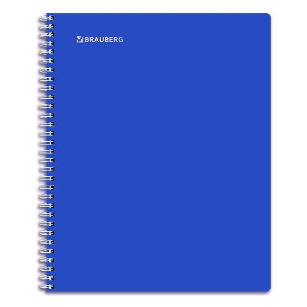 Изображение товара Тетрадь Brauberg Тетрадь 96л А5 Синяя пластик гребень BRG