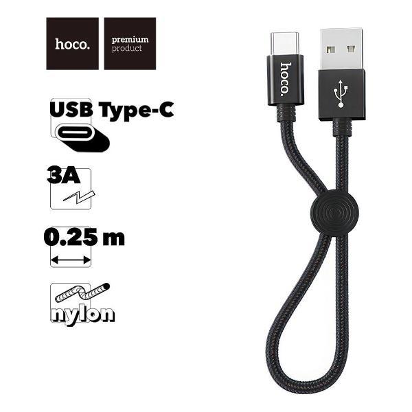 Изображение товара Кабель для смартфона, телефона Hoco X35 Premium Type-C, 3А, 0.25м, нейлон