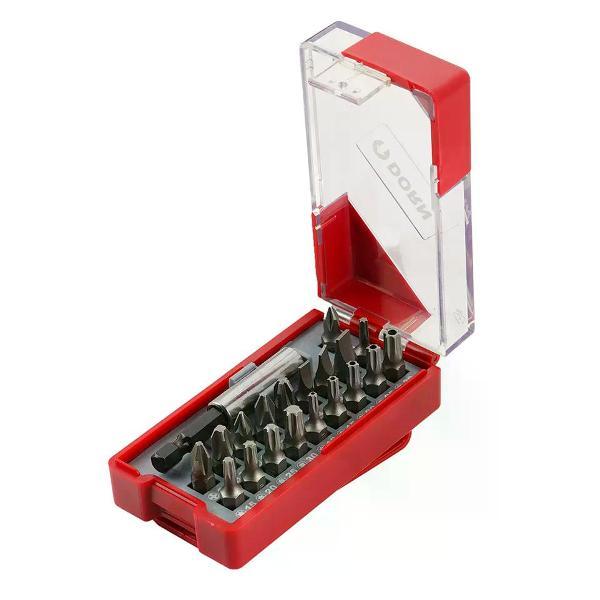 Изображение товара Шуруповерт DORN Набор бит PH,PZ,SL,TORX,TORX TAMP 20 шт 25 мм с держателем