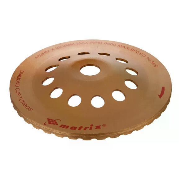 Изображение товара Приспособление для УШМ РемоКолор Алмазная чашка по бетону Turbo 180х22,2 мм