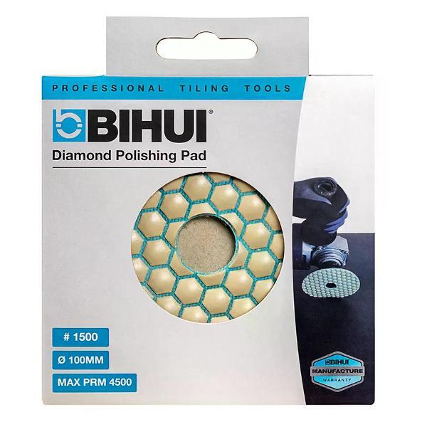 Изображение товара Приспособление для УШМ BIHUI Круг алмазный гибкий шлифовальный P1500, 100 мм на липучке