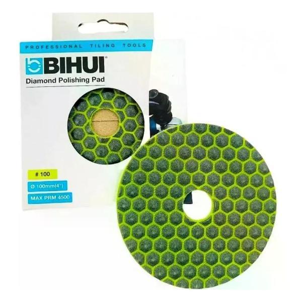Изображение товара Приспособление для УШМ BIHUI Круг алмазный гибкий шлифовальный DPP410 P100, 100 мм