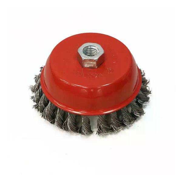 Изображение товара Щетка для УШМ DORN Щетка-насадка для УШМ крученая чашечная М14х125 мм