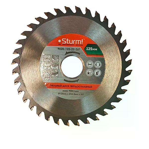 Изображение товара Диск пильный Sturm! Пильный диск по дереву 125х22,2 мм 36 зубьев для пилы