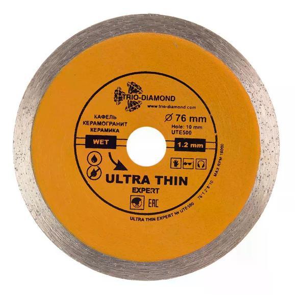 Изображение товара Круг алмазный Trio-Diamond Алмазный диск по керамограниту и керамике 76х1,2х10 мм