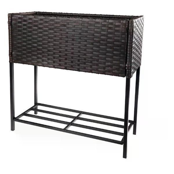 Изображение товара Клумба садовая нет бренда Клумба для растений на металлических ножках 70х30х70 см 55 л