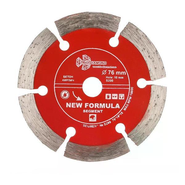 Изображение товара Круг алмазный Trio-Diamond Сегментный алмазный диск по бетону и кирпичу 76х1,8х10 мм