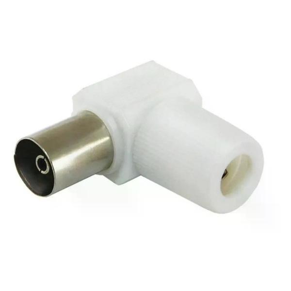 Изображение товара Прочий аксессуар для телевизоров NO NAME Гнездо TV антенное пластиковый корпус без пайки угловое бел