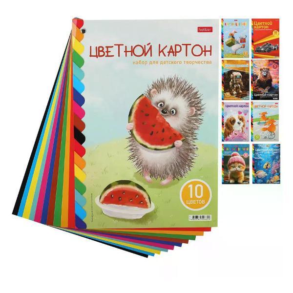 Изображение товара Картон Hatber Цветной картон 10 цветов