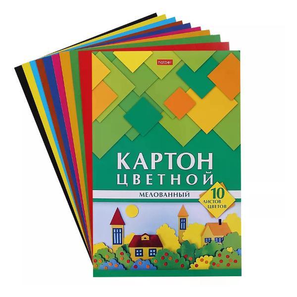 Изображение товара Картон Hatber Цветной картон 10 цветов