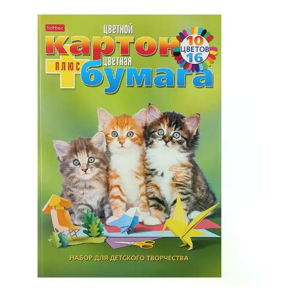 Изображение товара Картон Hatber Цветной картон 10 цветов