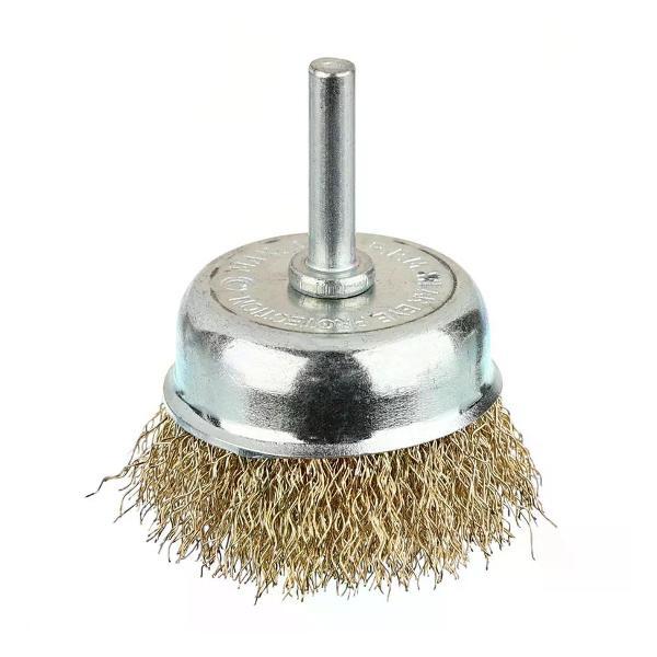 Изображение товара Дрель DORN Щетка-насадка для дрели латунированная чашечная 50 мм