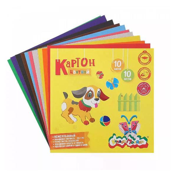 Изображение товара Картон КАЛЯКА-МАЛЯКА Цветной картон 10 цветов