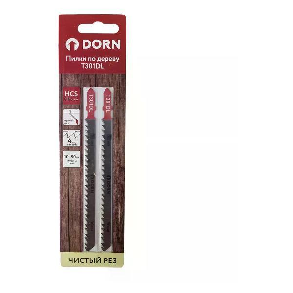 Изображение товара Пилка для лобзика DORN Пилки для электролобзика по дереву 130 мм 2 шт Изображение товара Пилка для лобзика DORN Пилки для электролобзика по дереву 130 мм 2 шт