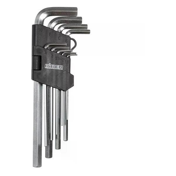 Изображение товара Ключ шестигранный NO NAME Набор инбусовых средних ключей Biber 90504 CrV