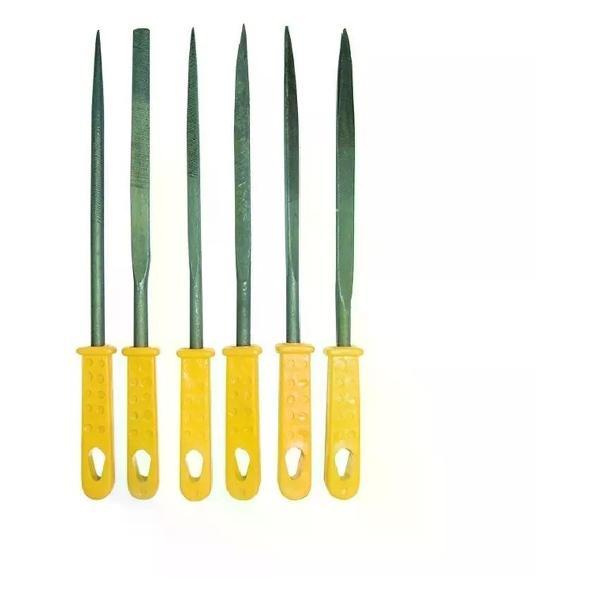 Изображение товара Напильник NO NAME Набор надфилей Biber 85315 с пластиковой ручкой 160 мм 6 шт.