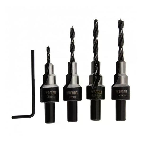 Изображение товара Сверло DENZEL Набор сверл под конфирмат DENZEL 3-5 мм 4 шт