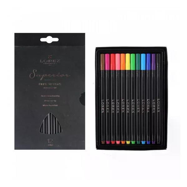 Изображение товара Фломастер Lorex Фломастеры для рисования 12 цветов смываемые